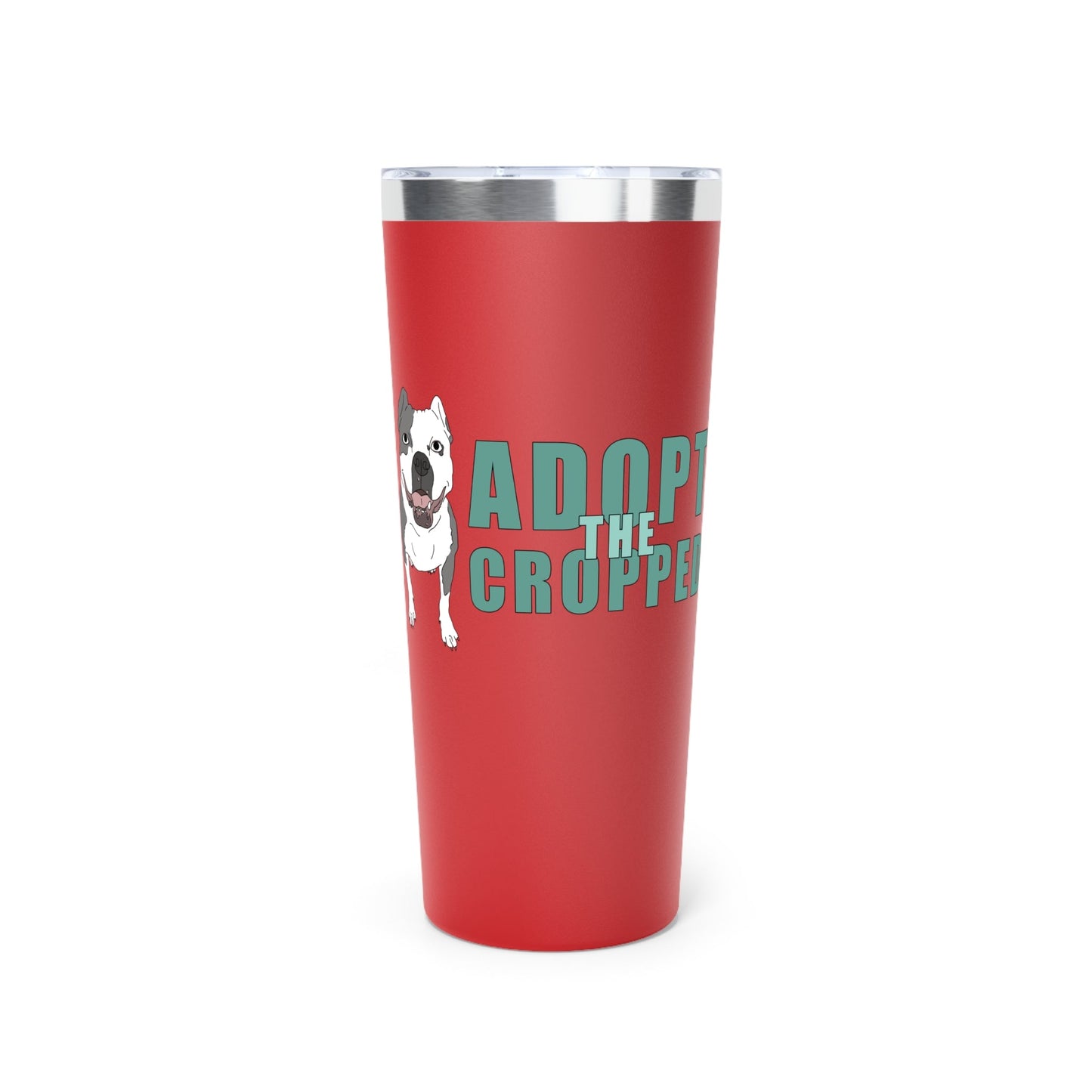 Adopt The Cropped | American Bully | Insulated Tumbler, 22oz - Detezi Designs - 21544156528033220617