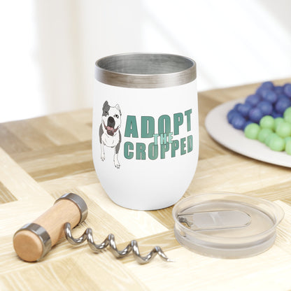 Adopt The Cropped | American Bully | Wine Tumbler - Detezi Designs - 93770670211229704814