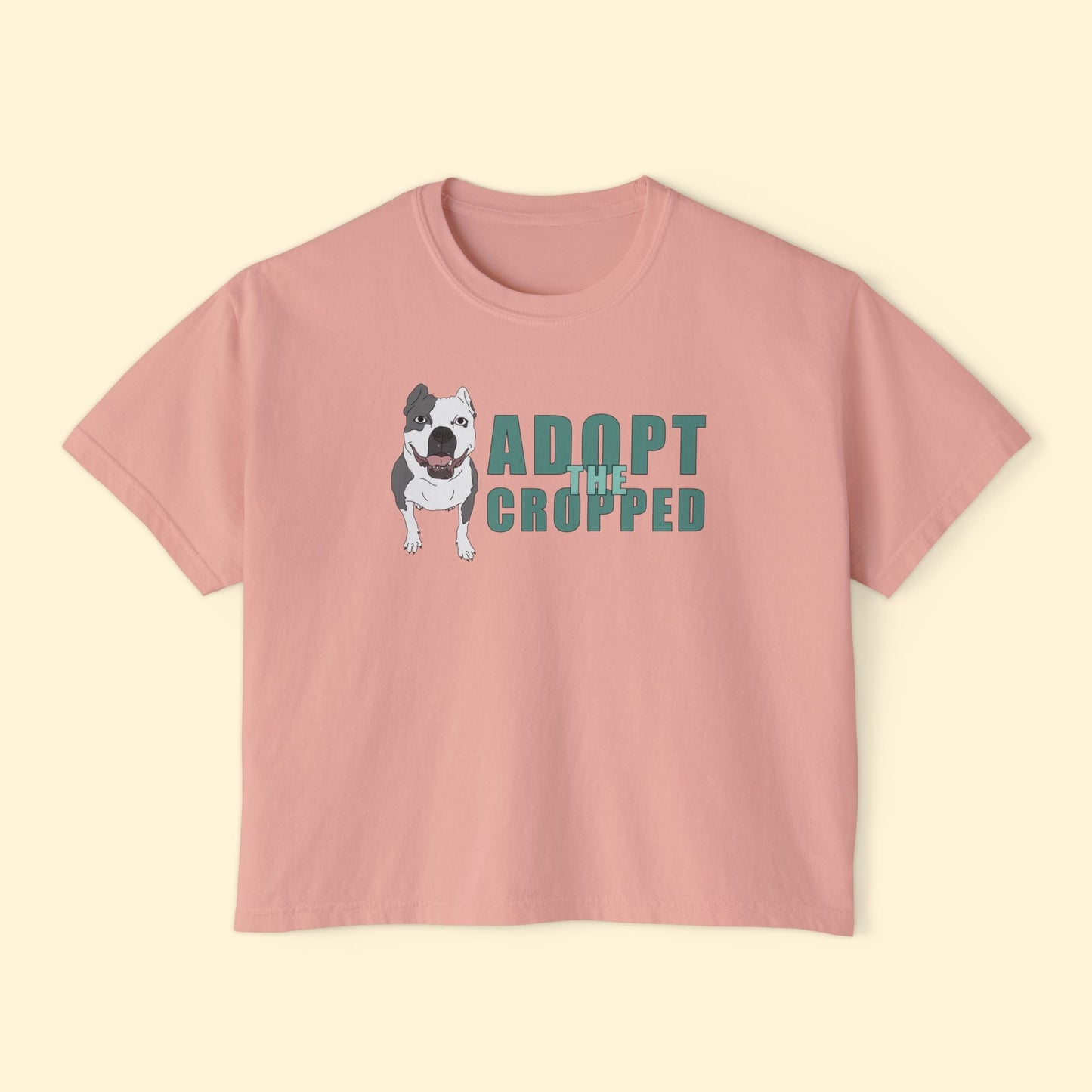 Adopt The Cropped | Comfort Colors Boxy Tee - Detezi Designs - 14345749196995000501