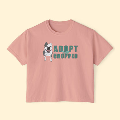 Adopt The Cropped | Comfort Colors Boxy Tee - Detezi Designs - 14345749196995000501