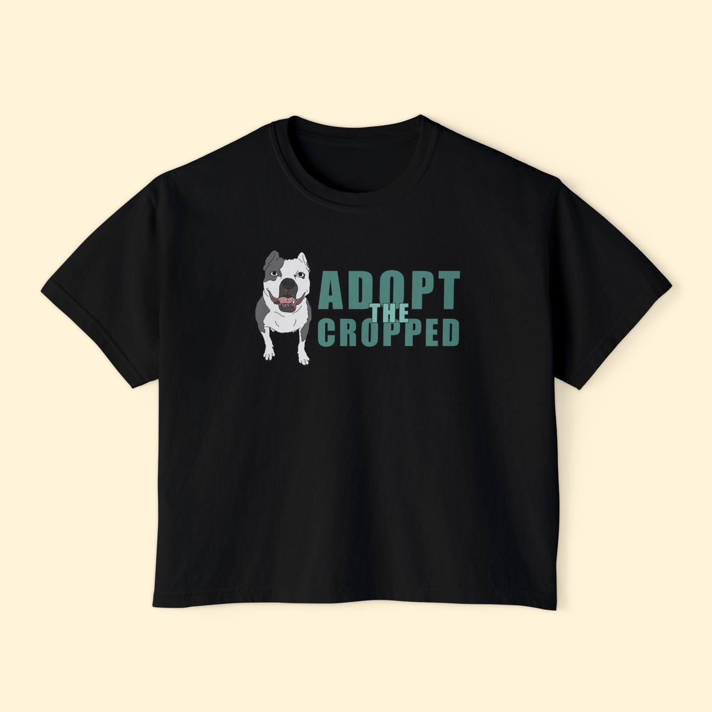 Adopt The Cropped | Comfort Colors Boxy Tee - Detezi Designs - 69519800664342596796