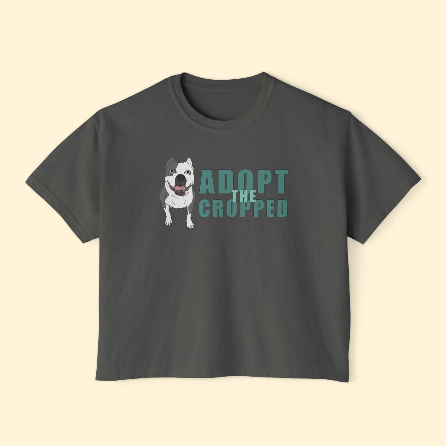 Adopt The Cropped | Comfort Colors Boxy Tee - Detezi Designs - 91800969338322460427