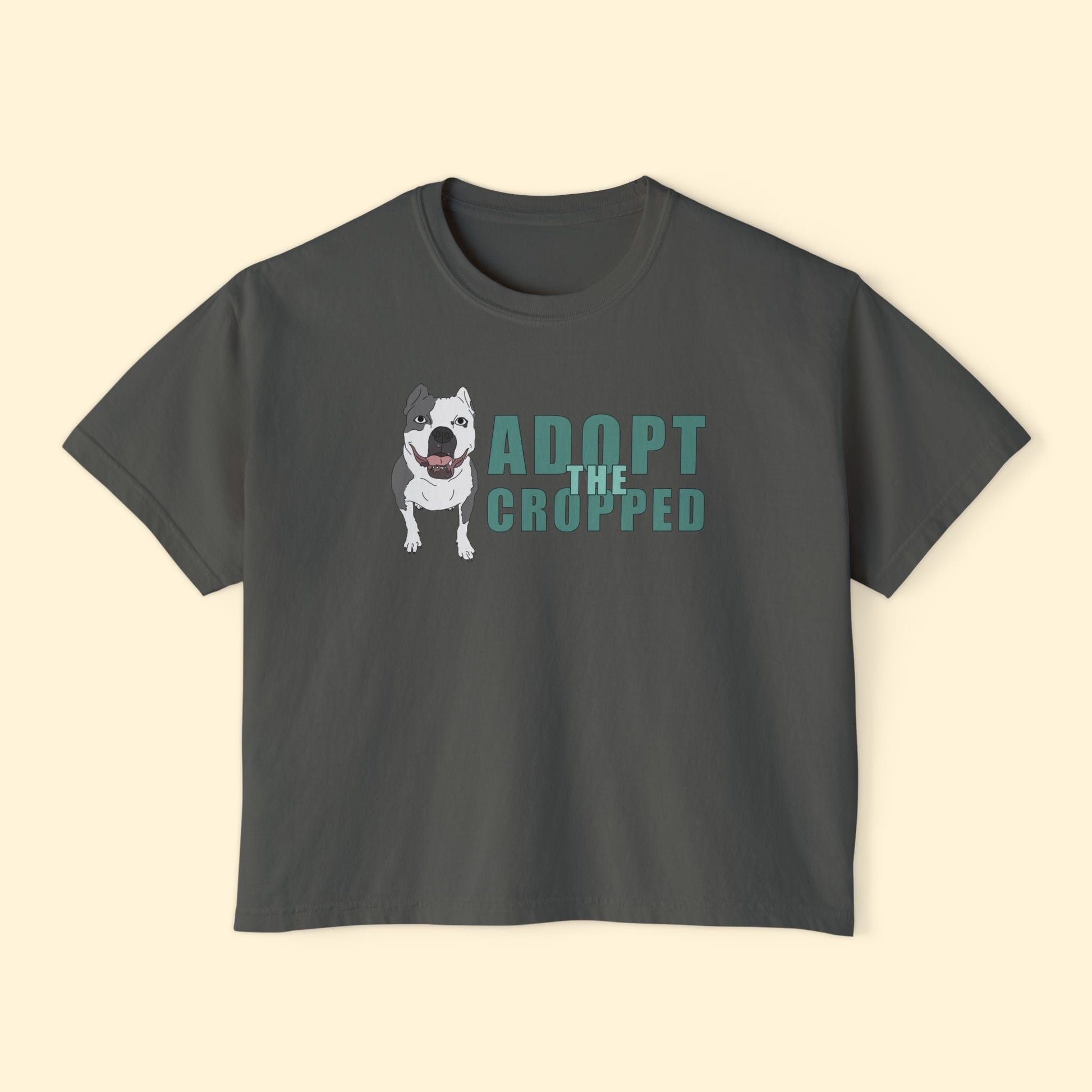 Adopt The Cropped | Comfort Colors Boxy Tee - Detezi Designs - 91800969338322460427