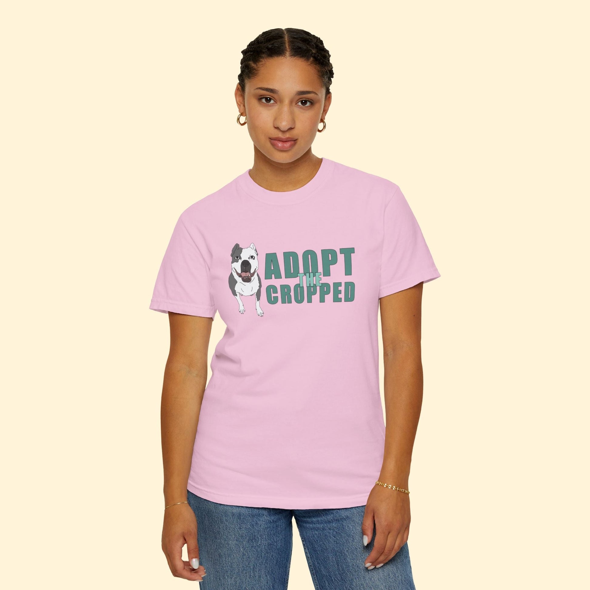 Adopt The Cropped | Comfort Colors Unisex T-shirt - Detezi Designs - 82356485263134875485