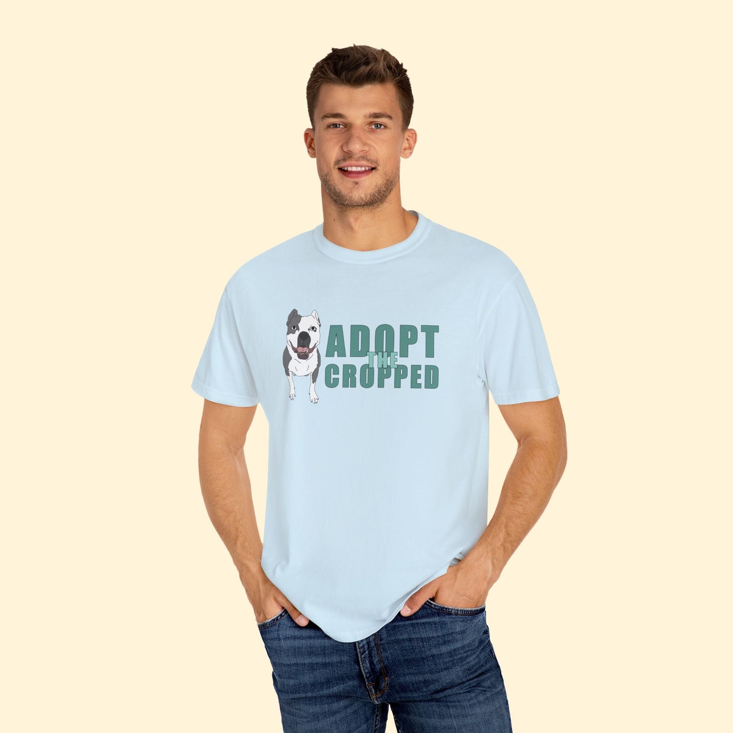 Adopt The Cropped | Comfort Colors Unisex T-shirt - Detezi Designs - 82356485263134875485