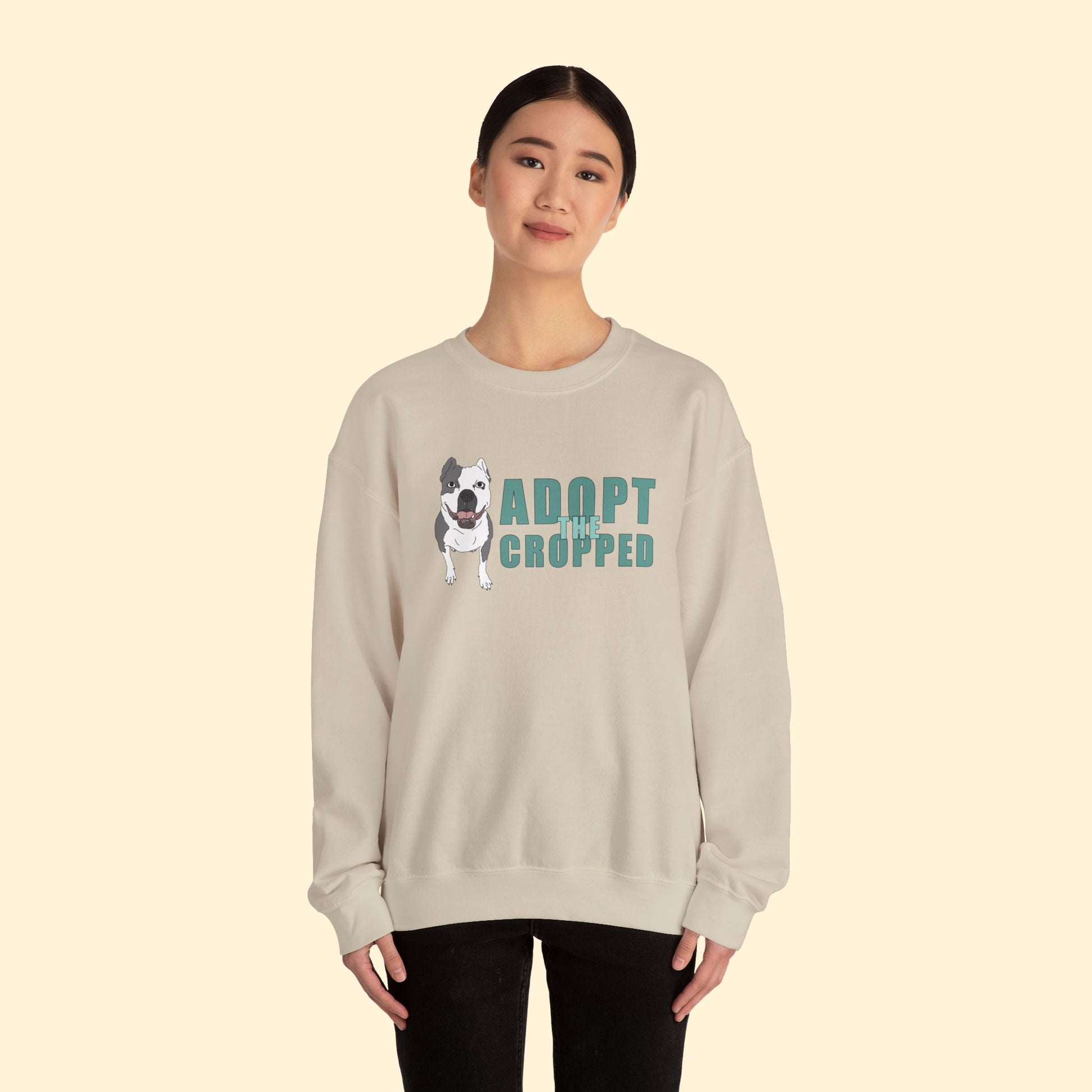 Adopt The Cropped | Crewneck Sweatshirt - Detezi Designs - 10853054368683011676