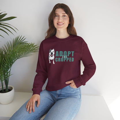 Adopt The Cropped | Crewneck Sweatshirt - Detezi Designs - 24786526084535684770