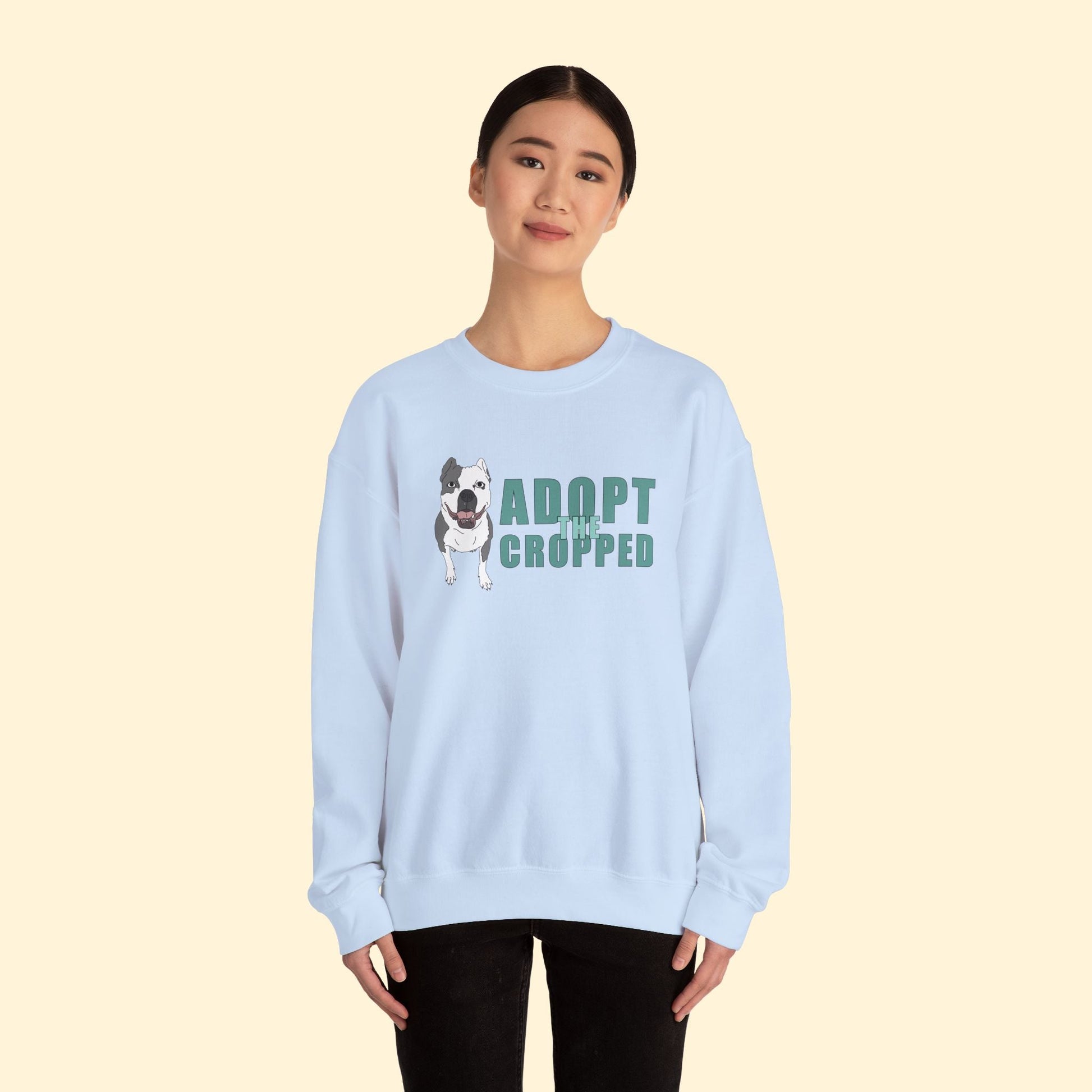 Adopt The Cropped | Crewneck Sweatshirt - Detezi Designs - 26356949494697542969