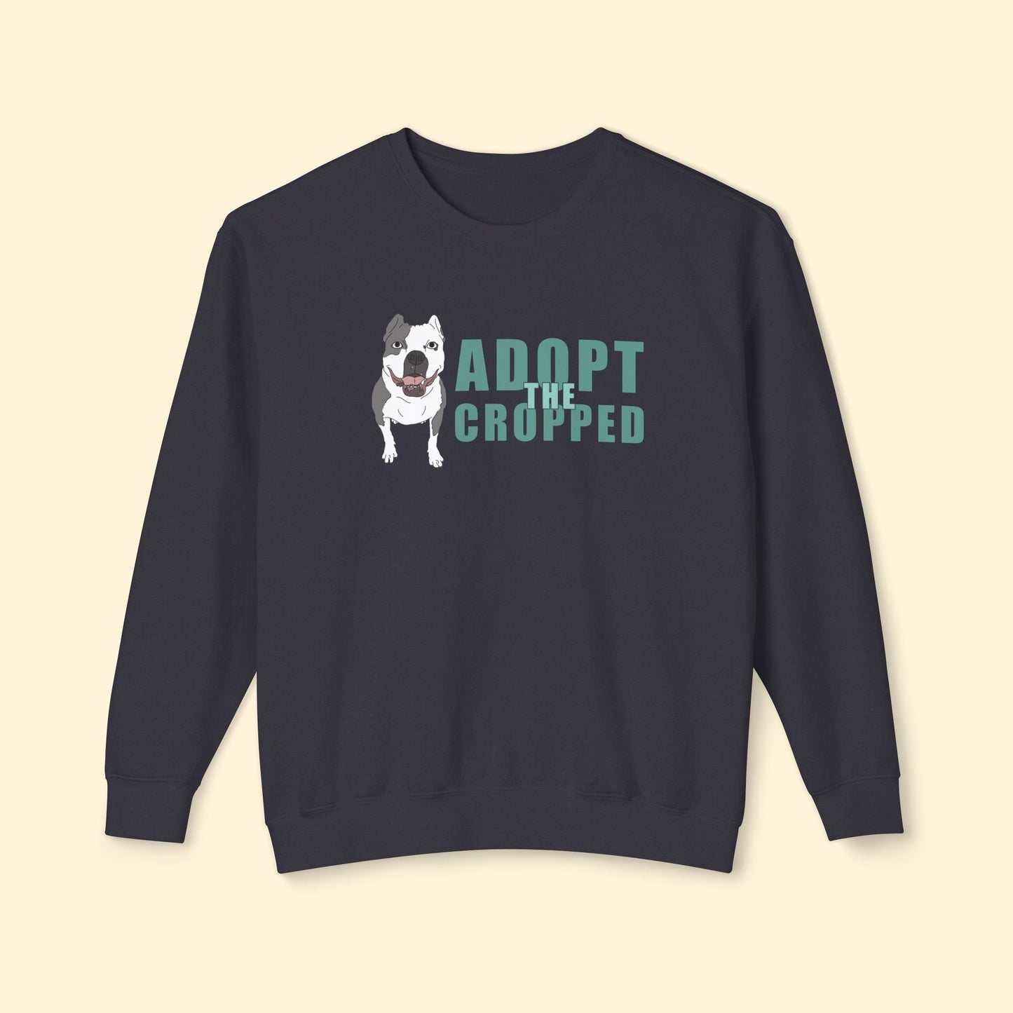 Adopt The Cropped | Lightweight Comfort Colors Crewneck Sweatshirt - Detezi Designs - 17372089496251615720