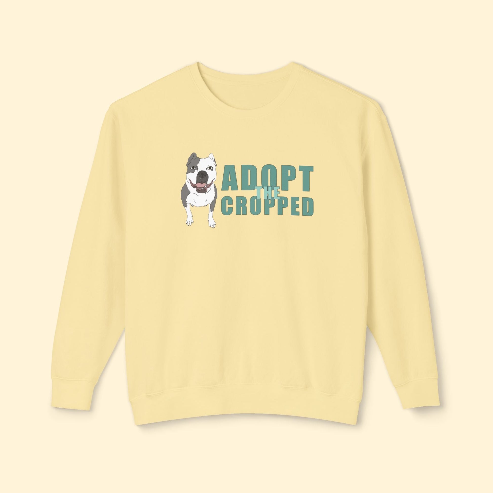 Adopt The Cropped | Lightweight Comfort Colors Crewneck Sweatshirt - Detezi Designs - 80617250355886329505