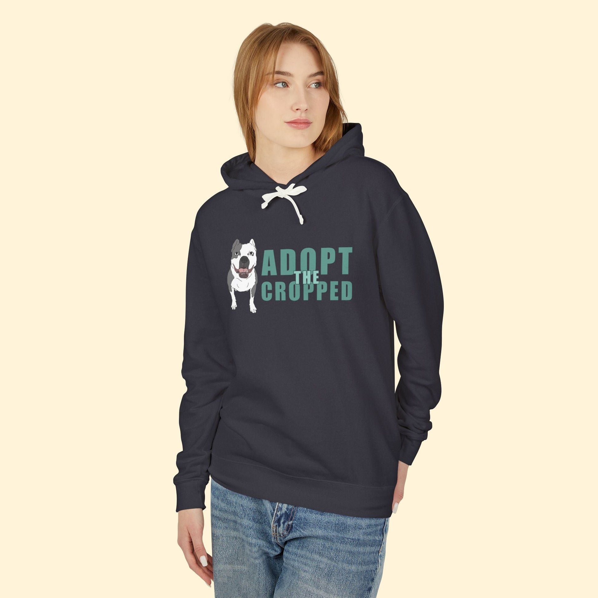 Adopt The Cropped | Lightweight Comfort Colors Hooded Sweatshirt - Detezi Designs - 10986222591230102636