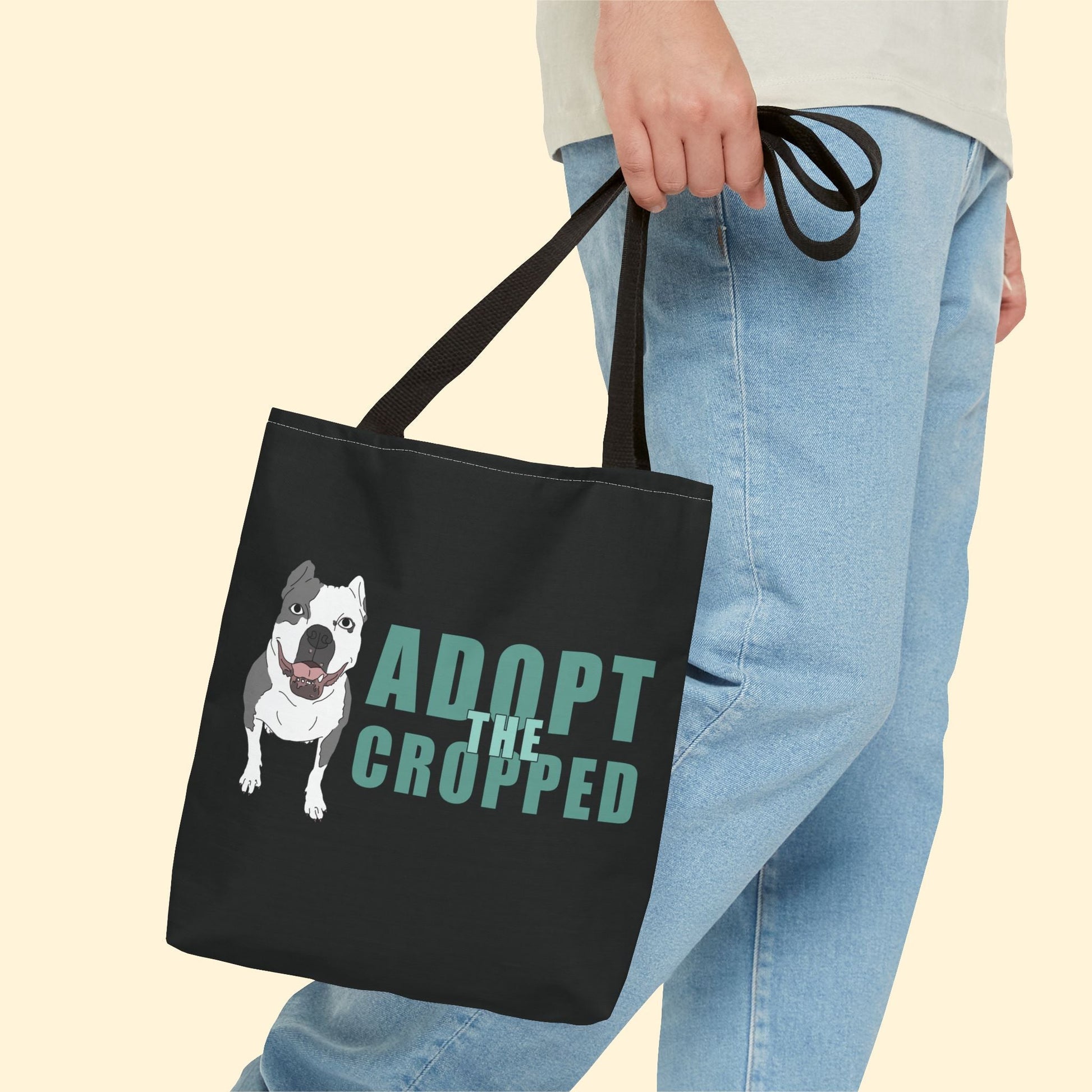 Adopt The Cropped | Tote Bag - Detezi Designs - 26162954907853897961