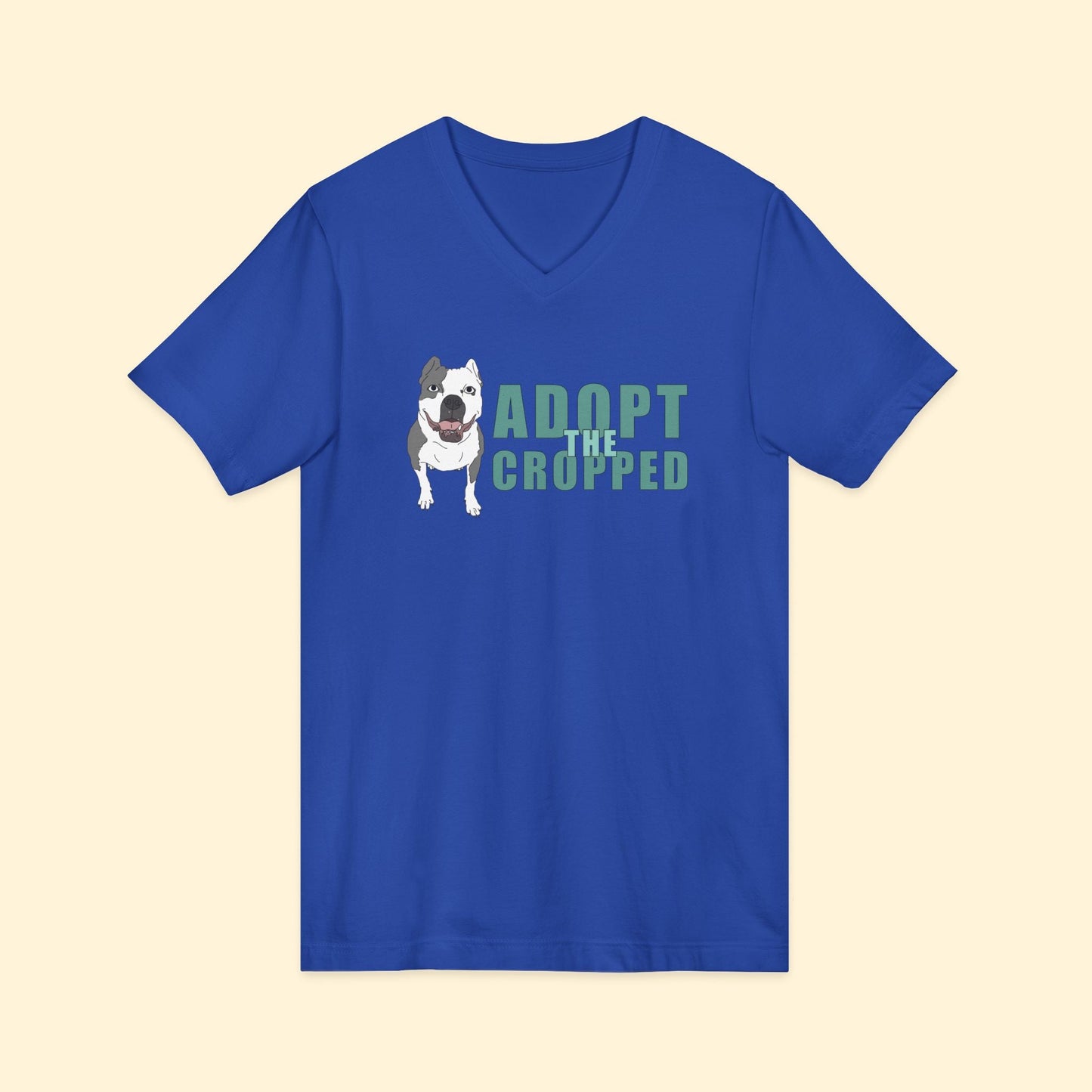 Adopt The Cropped | Unisex V - Neck Tee - Detezi Designs - 10269775950934392087