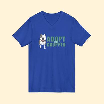 Adopt The Cropped | Unisex V - Neck Tee - Detezi Designs - 10269775950934392087