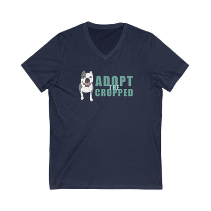 Adopt The Cropped | Unisex V - Neck Tee - Detezi Designs - 11125617819702949974