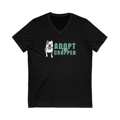 Adopt The Cropped | Unisex V - Neck Tee - Detezi Designs - 12108876602427526891