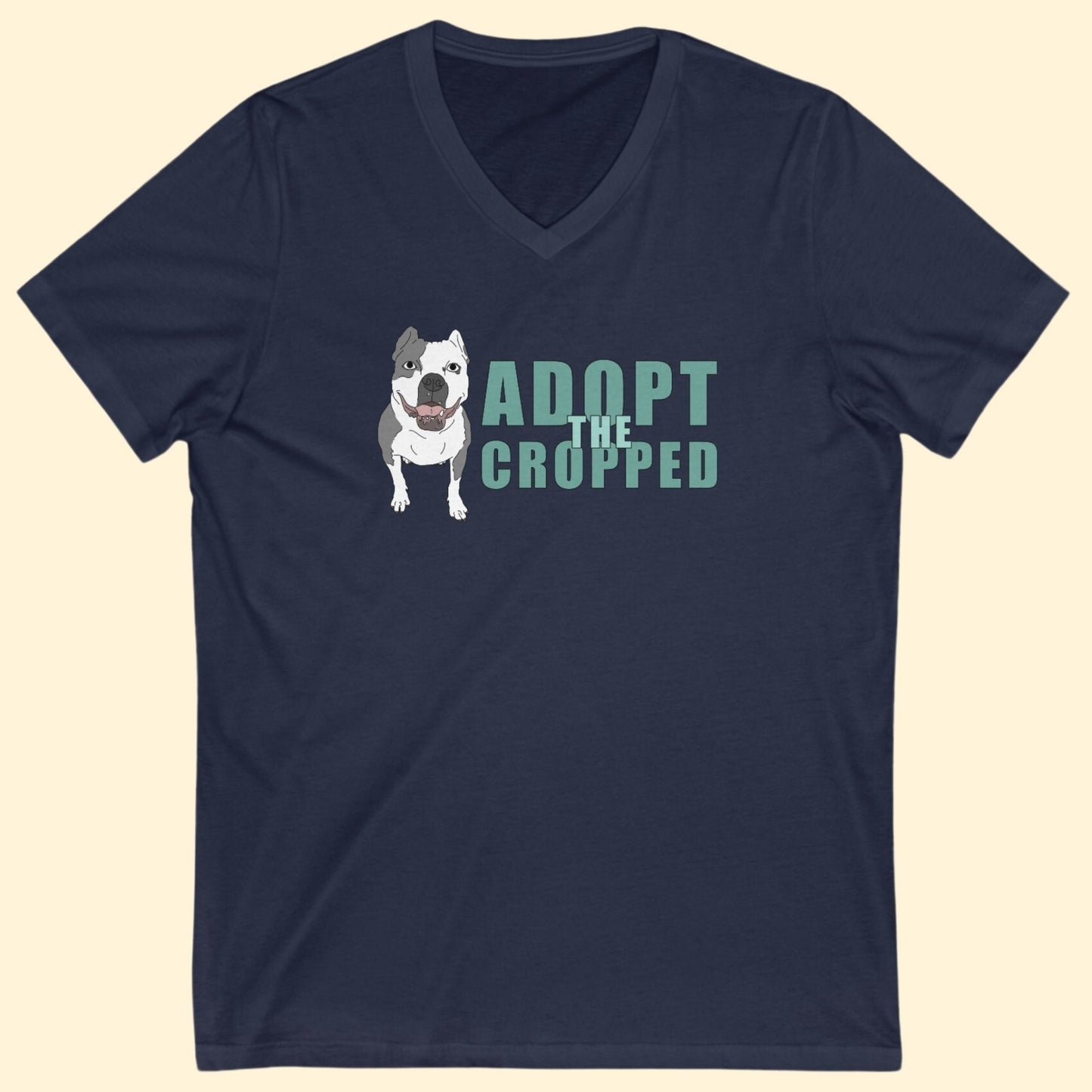 Adopt The Cropped | Unisex V - Neck Tee - Detezi Designs - 12108876602427526891