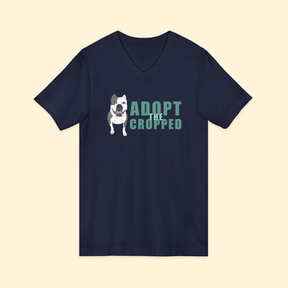 Adopt The Cropped | Unisex V - Neck Tee - Detezi Designs - 33937659241745942910