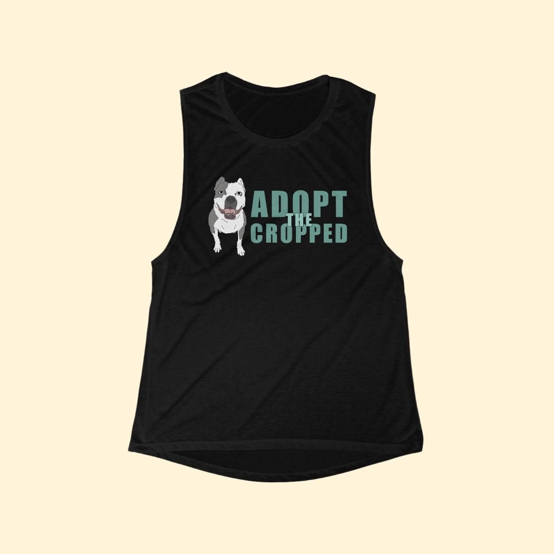 Adopt The Cropped | Women's Flowy Scoop Muscle Tank - Detezi Designs-68916432101385353199