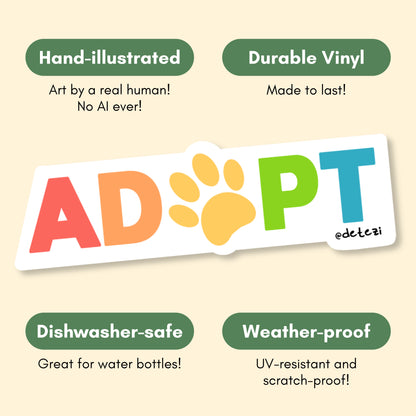 Adopt Rainbow | Vinyl Sticker