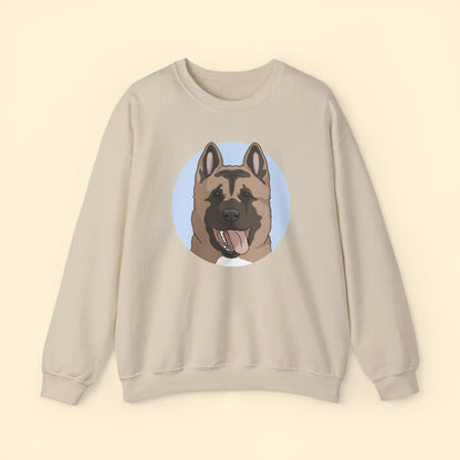 Akita | Crewneck Sweatshirt - Detezi Designs - 16225743534546776305