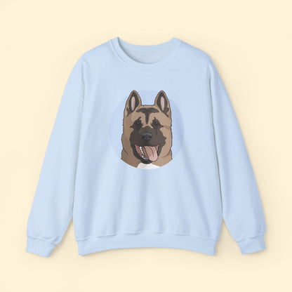 Akita | Crewneck Sweatshirt - Detezi Designs - 21332811546727442894