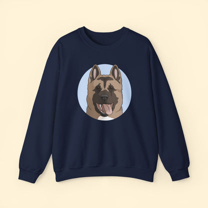 Akita | Crewneck Sweatshirt - Detezi Designs - 22437748062996223770