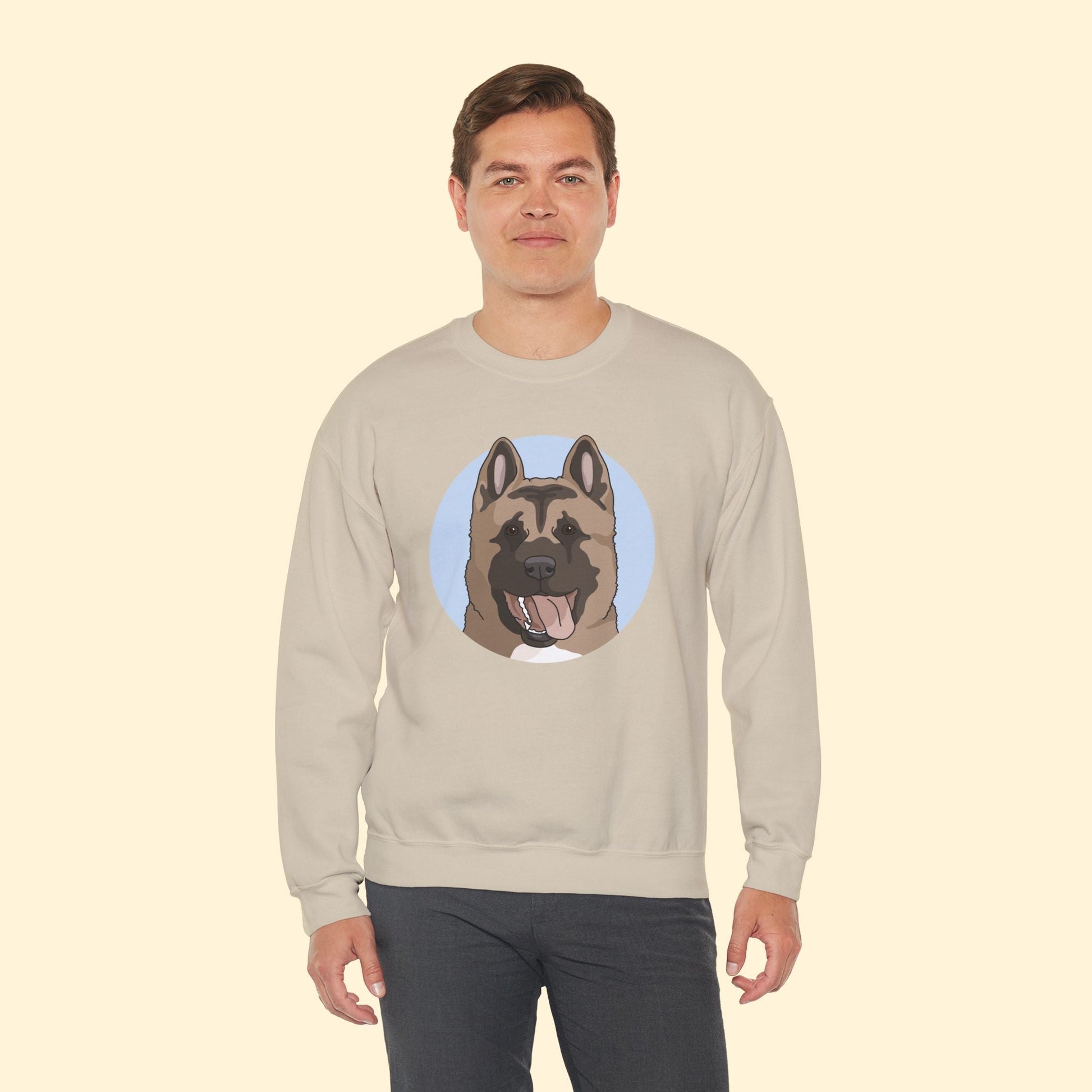 Akita | Crewneck Sweatshirt - Detezi Designs - 52722923246317617689