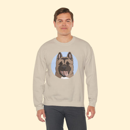 Akita | Crewneck Sweatshirt - Detezi Designs - 52722923246317617689