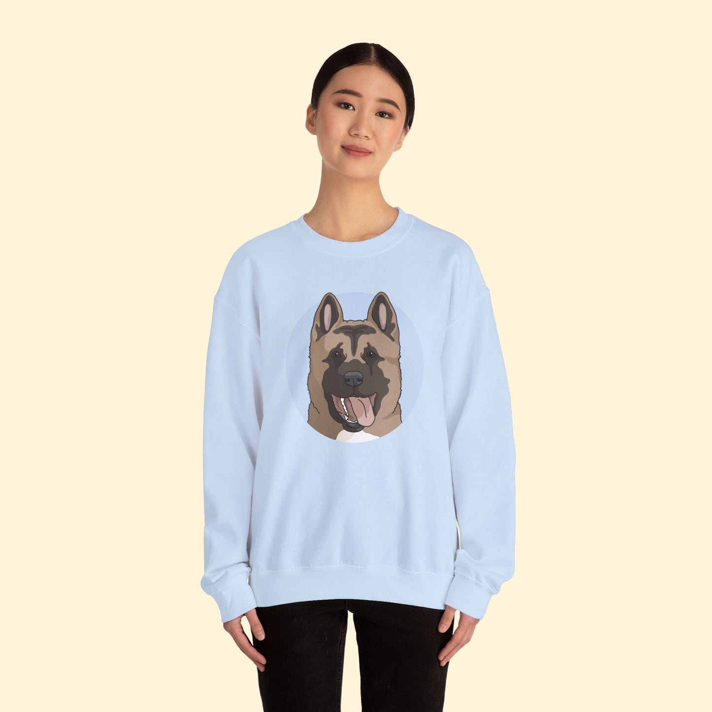 Akita | Crewneck Sweatshirt - Detezi Designs - 52722923246317617689