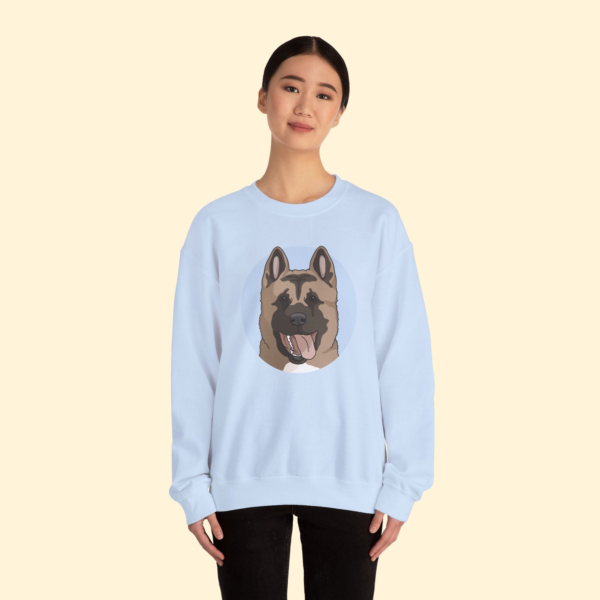 Akita | Crewneck Sweatshirt - Detezi Designs - 52722923246317617689