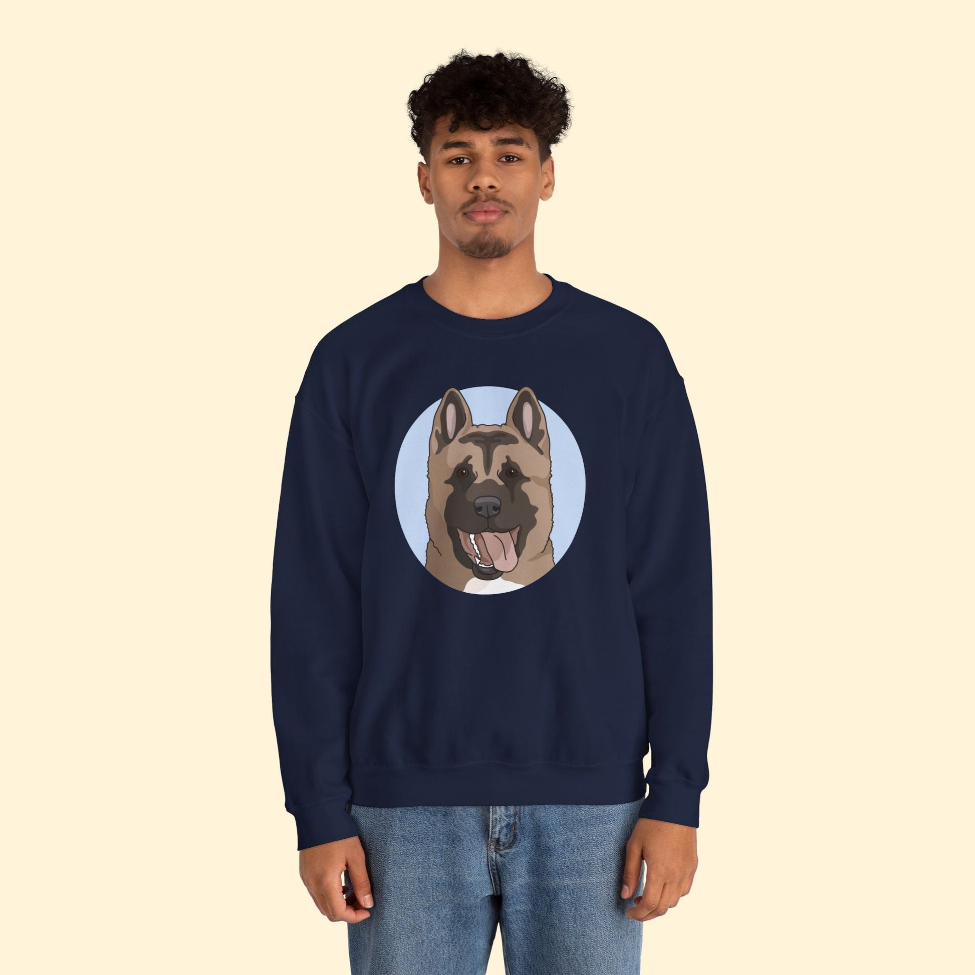 Akita | Crewneck Sweatshirt - Detezi Designs - 52722923246317617689