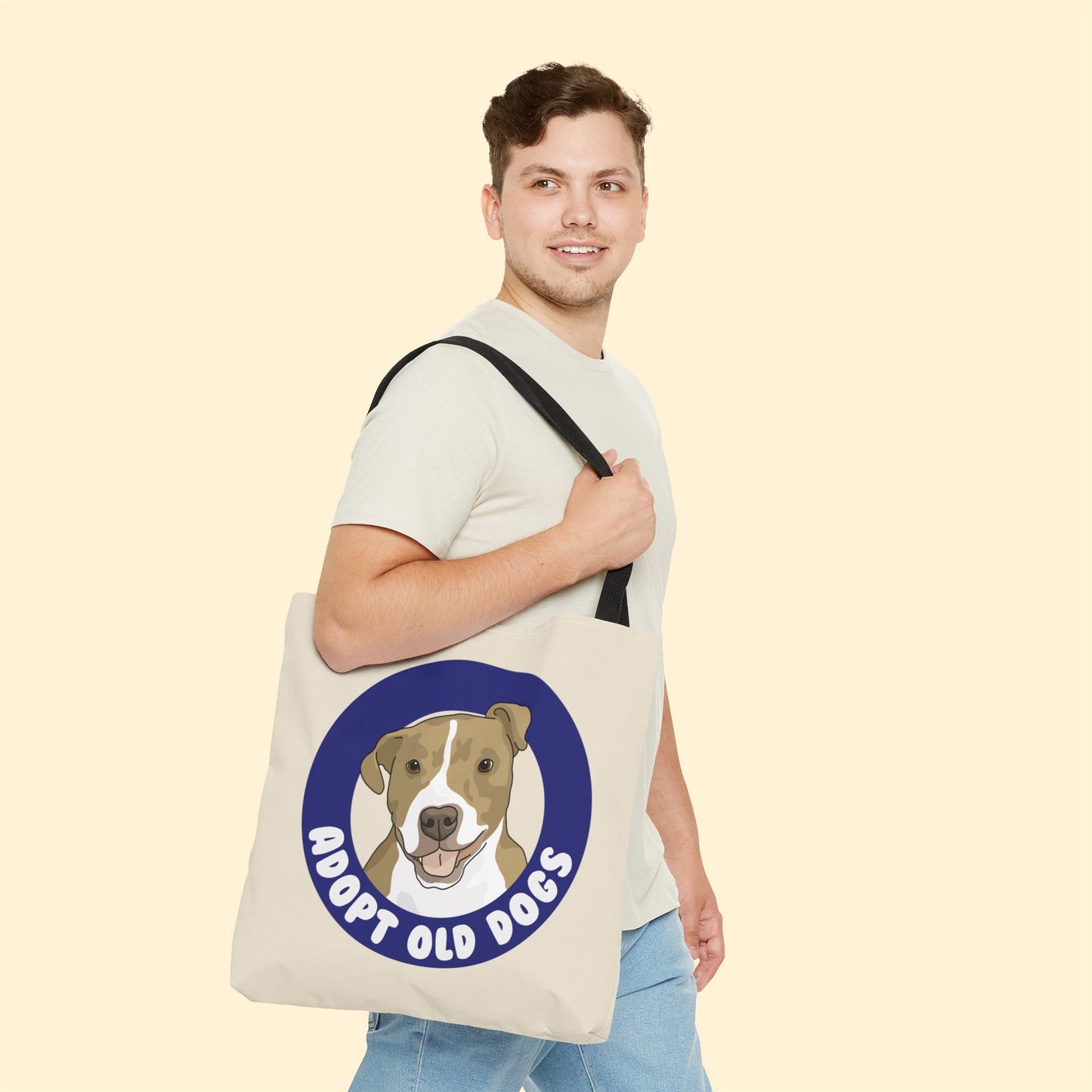 Alma | Adopt Old Dogs | Tote Bag - Detezi Designs-26176980741104984921