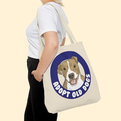 Alma | Adopt Old Dogs | Tote Bag - Detezi Designs-26176980741104984921