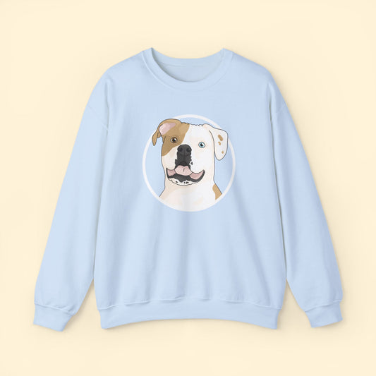American Bulldog Circle | Crewneck Sweatshirt - Detezi Designs - 17343263527934720090