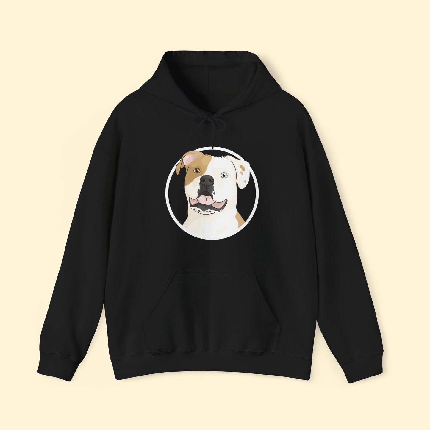 American Bulldog Circle | Hooded Sweatshirt - Detezi Designs - 24689314683257170026