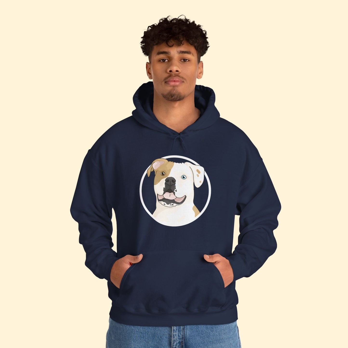American Bulldog Circle | Hooded Sweatshirt - Detezi Designs - 25956610073204065192