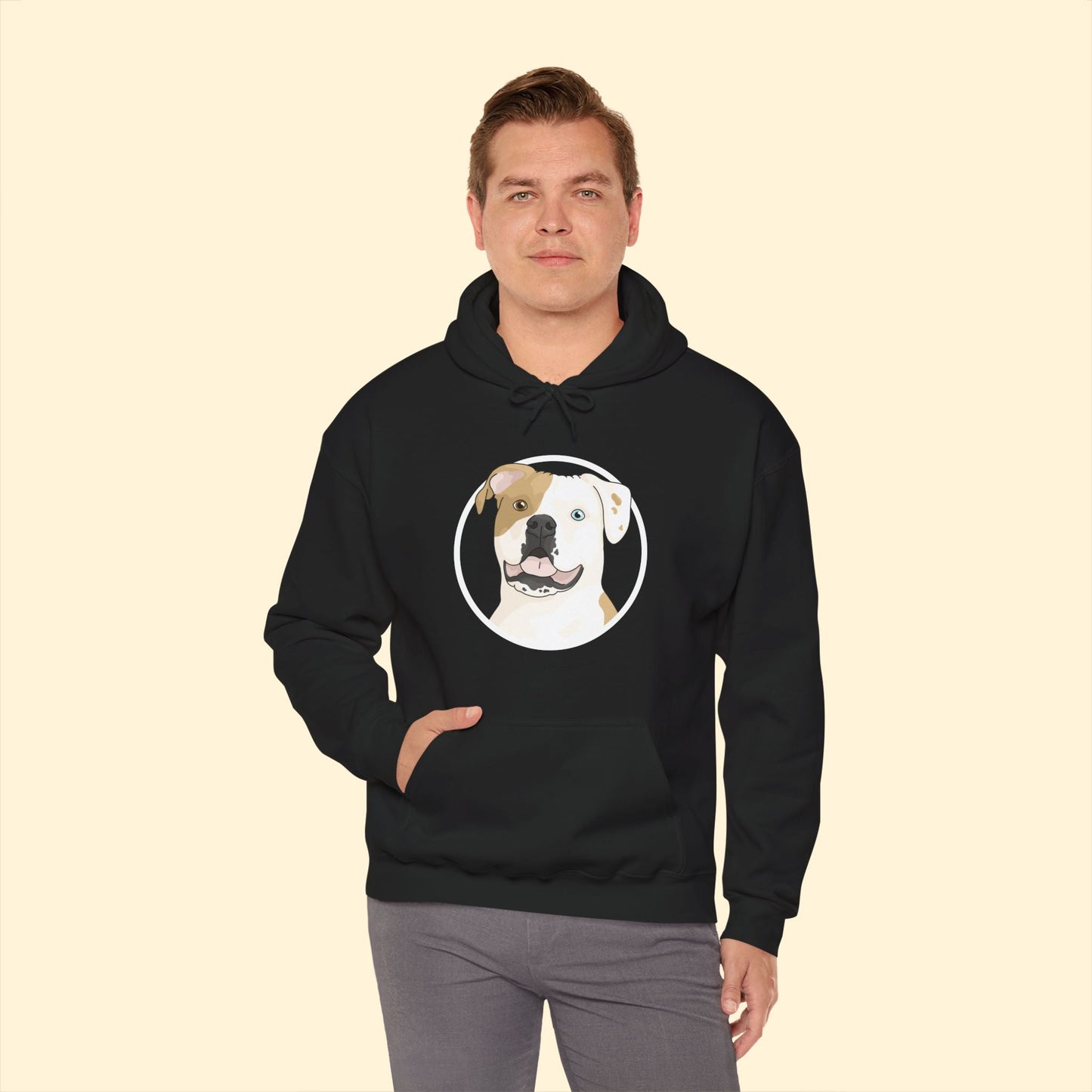 American Bulldog Circle | Hooded Sweatshirt - Detezi Designs - 25956610073204065192