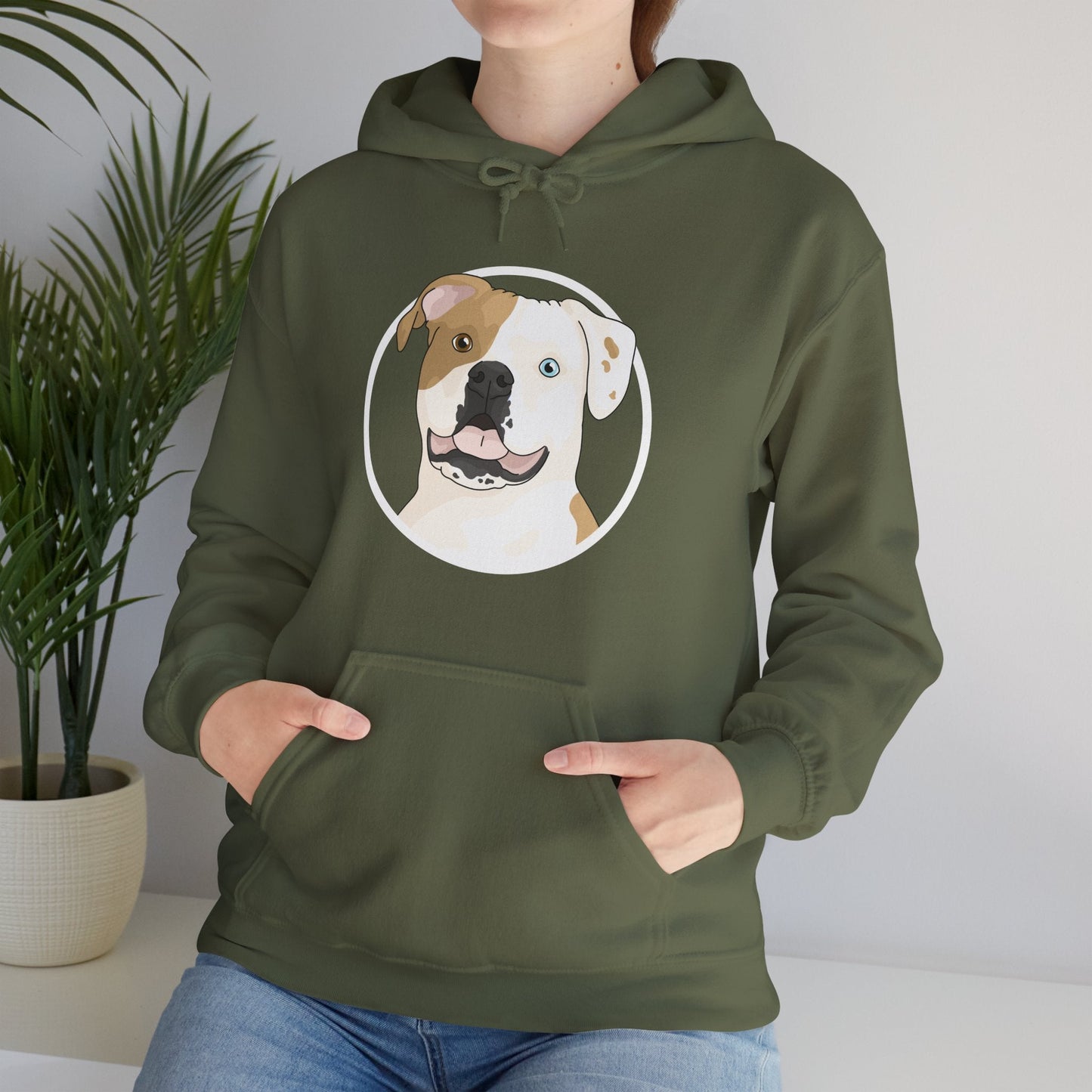 American Bulldog Circle | Hooded Sweatshirt - Detezi Designs - 25956610073204065192