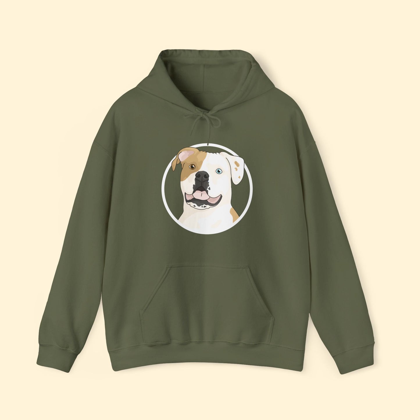 American Bulldog Circle | Hooded Sweatshirt - Detezi Designs - 71467470863890100212