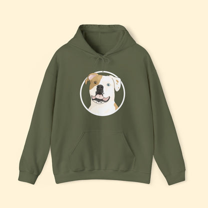 American Bulldog Circle | Hooded Sweatshirt - Detezi Designs - 71467470863890100212