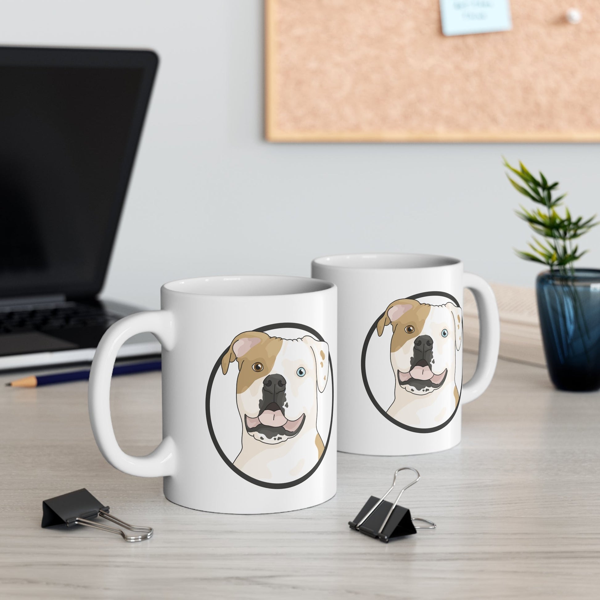 American Bulldog Circle | Mug - Detezi Designs - 22736176225864068707