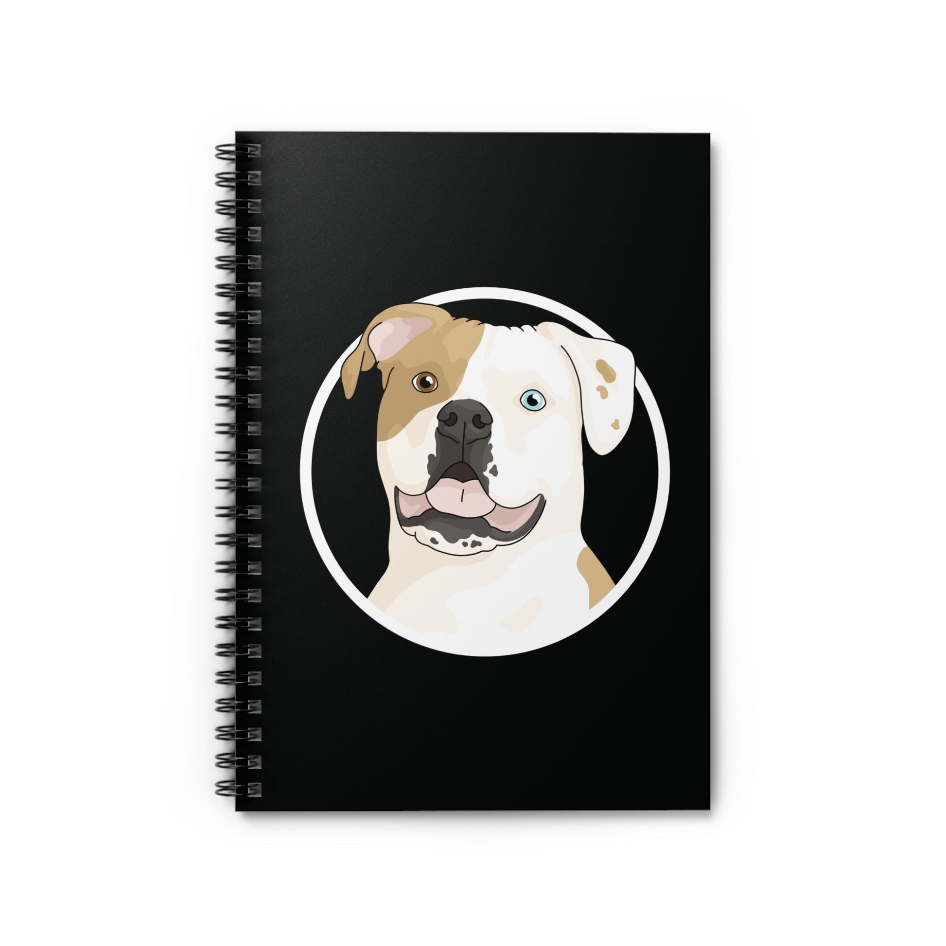American Bulldog Circle | Spiral Notebook - Detezi Designs - 40965804793951131674