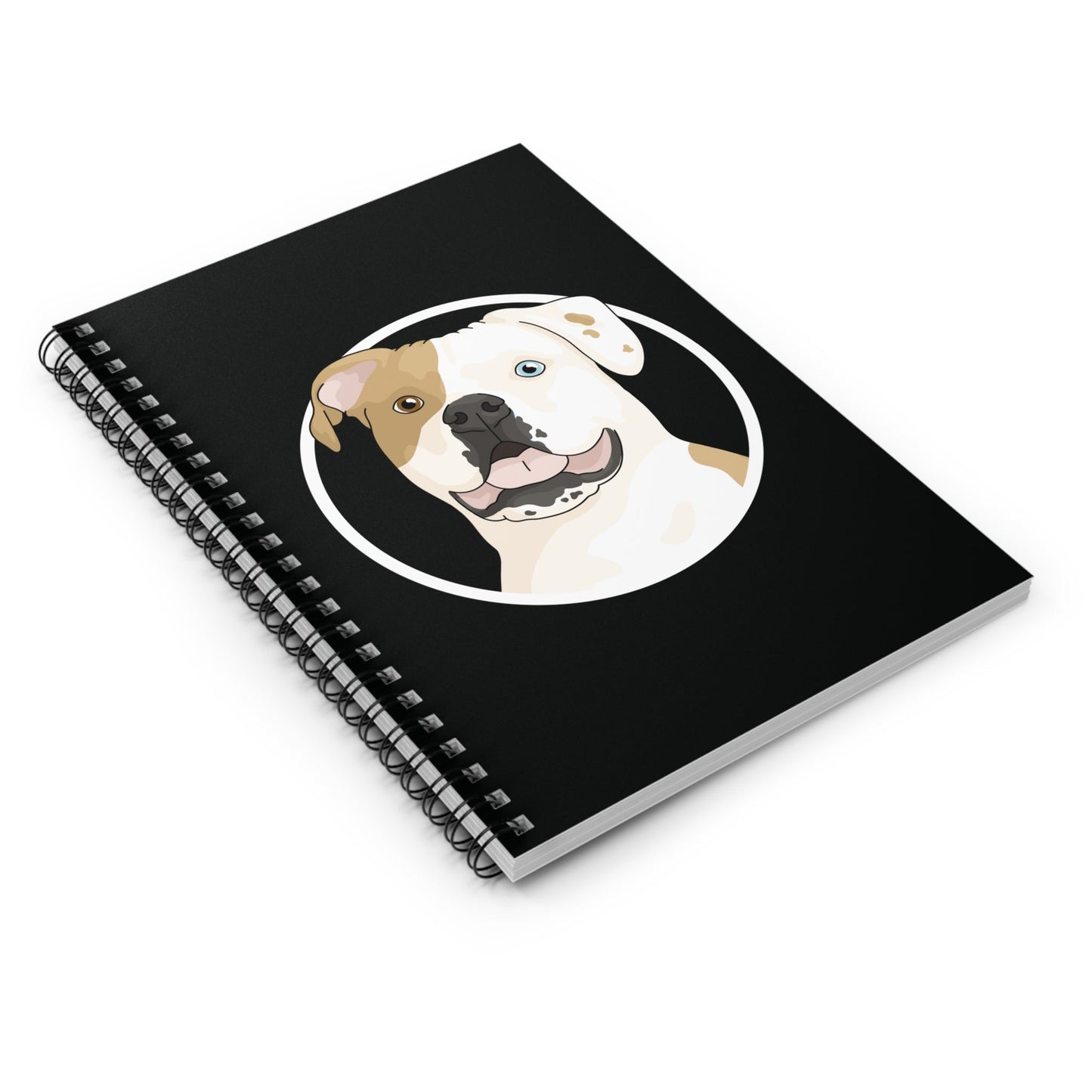 American Bulldog Circle | Spiral Notebook - Detezi Designs - 40965804793951131674