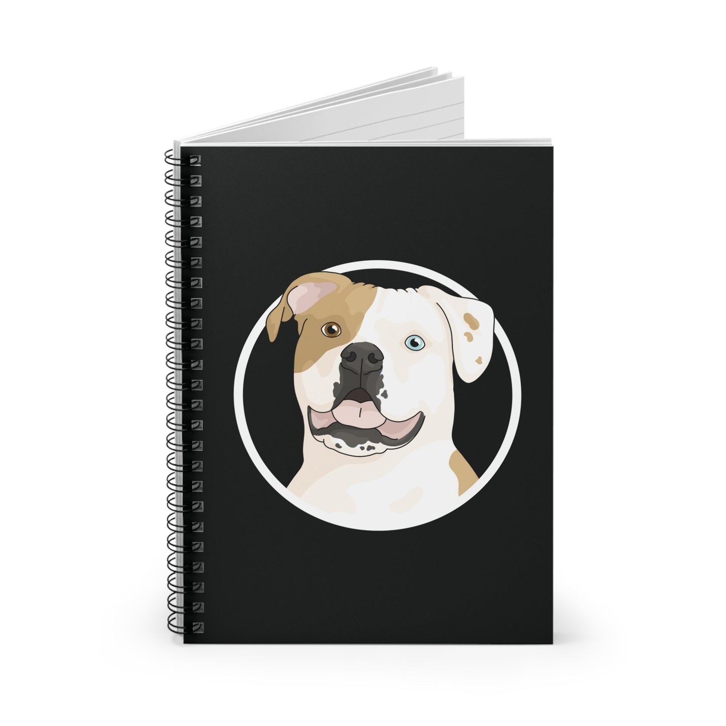 American Bulldog Circle | Spiral Notebook - Detezi Designs - 40965804793951131674