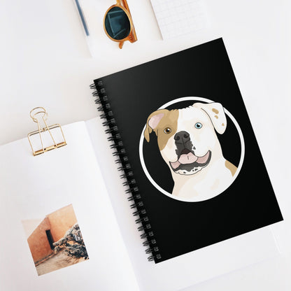 American Bulldog Circle | Spiral Notebook - Detezi Designs - 40965804793951131674