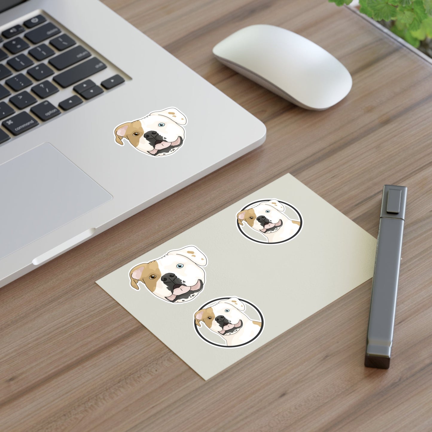American Bulldog Circle | Sticker Sheet - Detezi Designs - 32735194608018156944