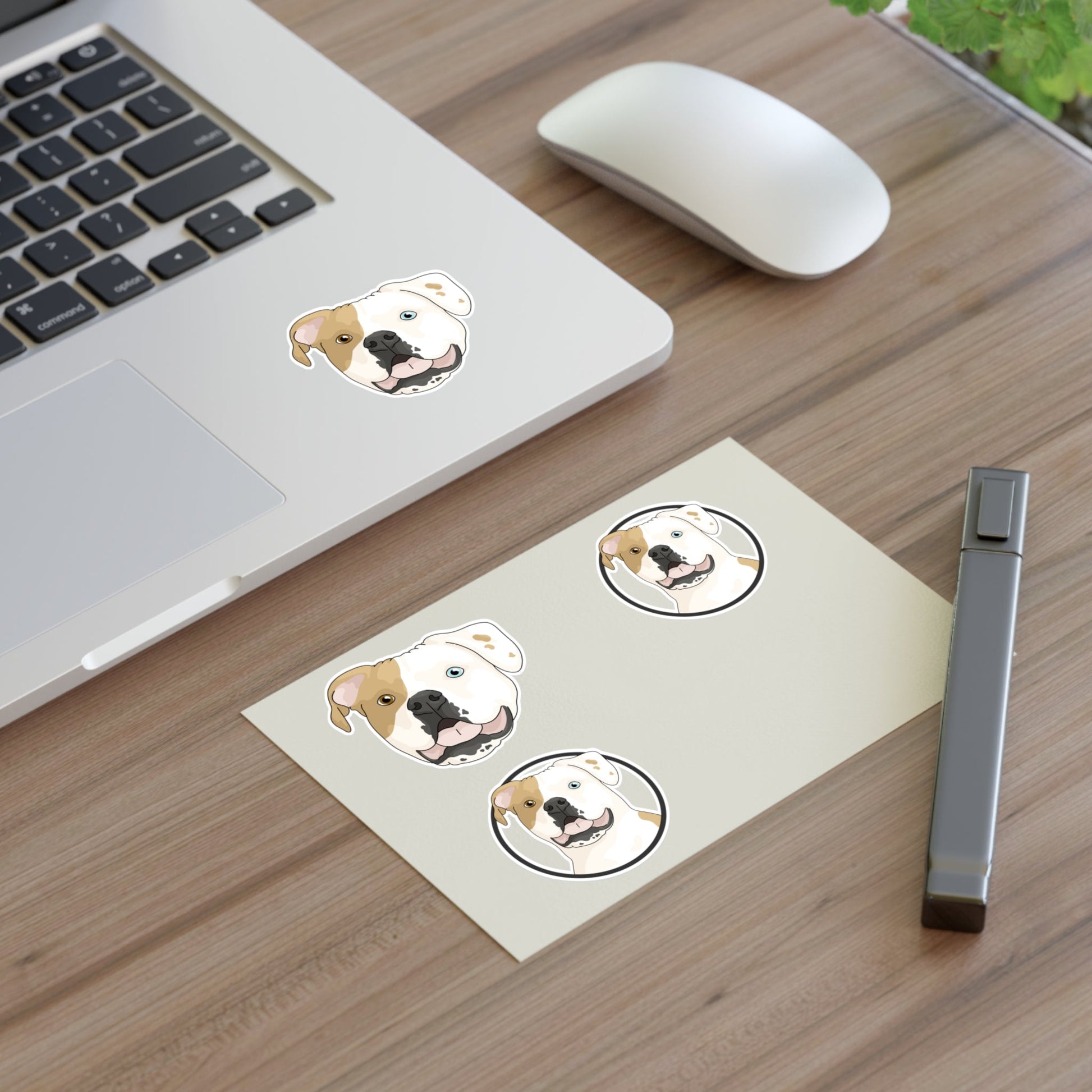 American Bulldog Circle | Sticker Sheet - Detezi Designs - 32735194608018156944