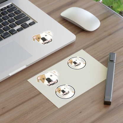 American Bulldog Circle | Sticker Sheet - Detezi Designs - 32735194608018156944