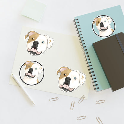 American Bulldog Circle | Sticker Sheet - Detezi Designs - 32735194608018156944